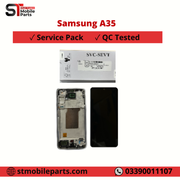 Samsung A35 5G A356 Middle Frame Original Service Pack Black