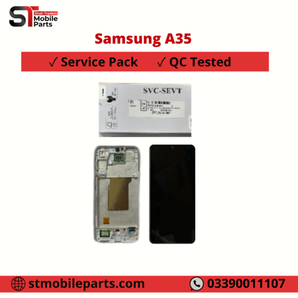Samsung A35 5G A356 Middle Frame Original Service Pack PINK