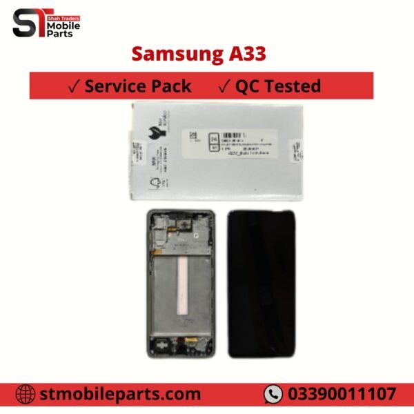 Samsung Galaxy A33 5G LCD touch screen digitizer with frame A336 Service Pack BLACK Original