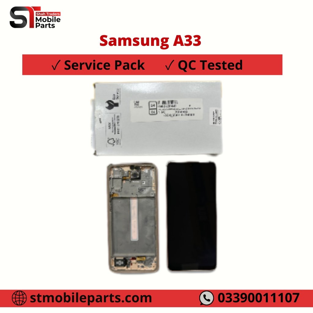 SamsungGalaxy A33 5G LCD touch screen digitizer with frame A336 Service Pack GOLD Original